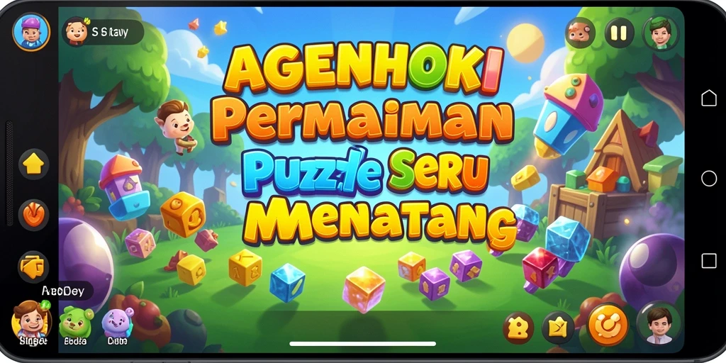 Tampilan permainan AGENHOKI dengan berbagai teka-teki seru.