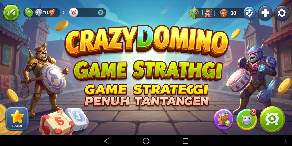 Tampilan gameplay menarik dari CRAZYDOMINO yang penuh strategi.