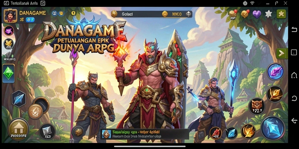 Tangkapan layar gameplay DANAGAME menampilkan aksi seru dalam pertempuran ARPG.