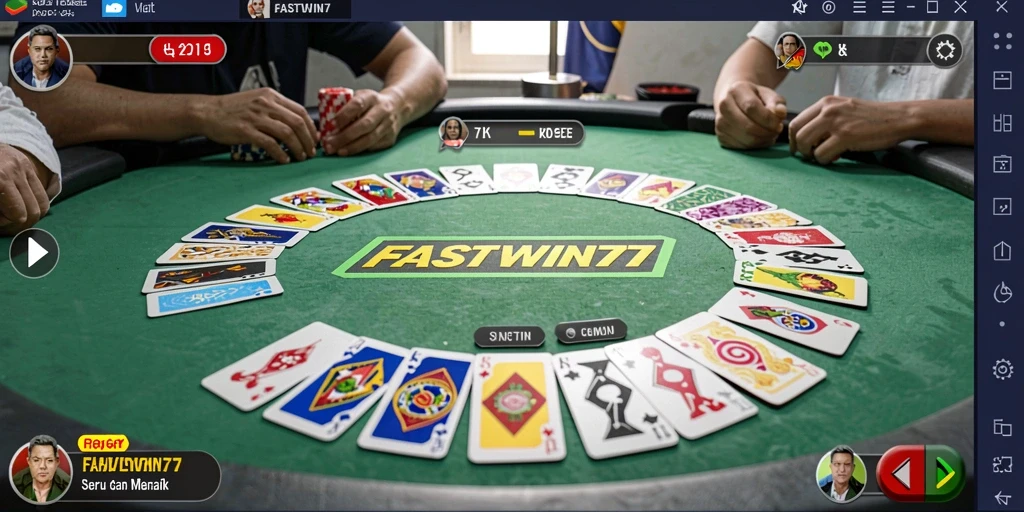 Tampilan screenshot FASTWIN77 menampilkan aksi seru permainan Gaple.