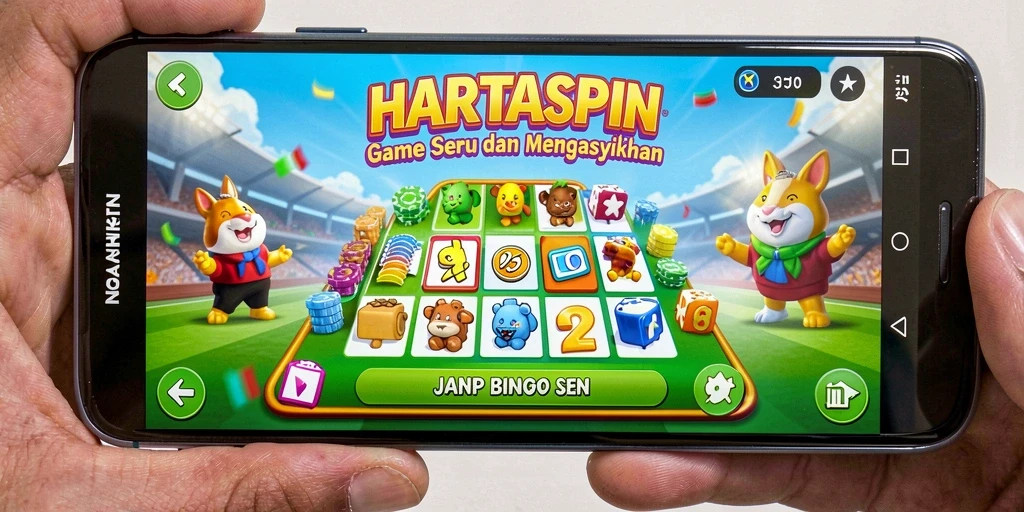 Screenshot gameplay HARTASPIN menampilkan aksi seru permainan Bingo.
