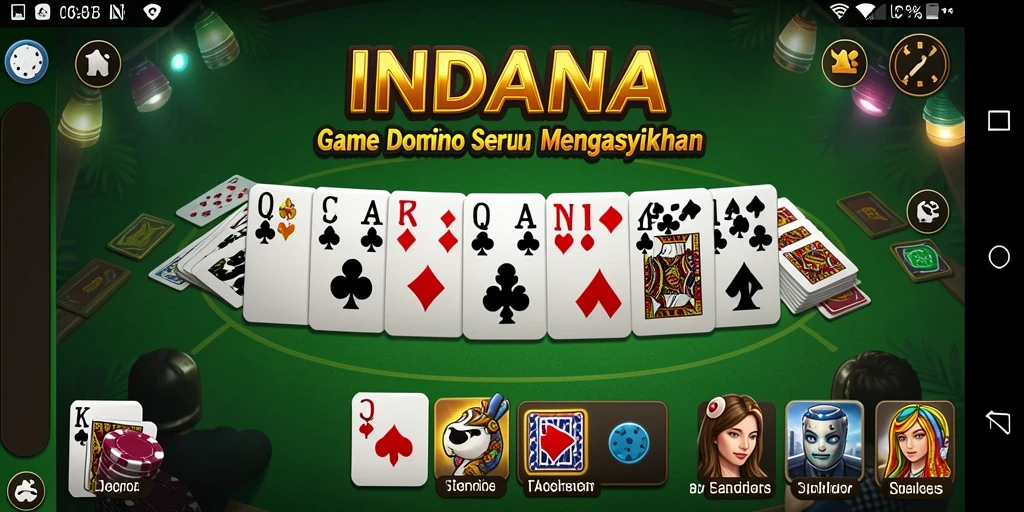 Tampilan gameplay seru dari permainan Domino INDAAA.