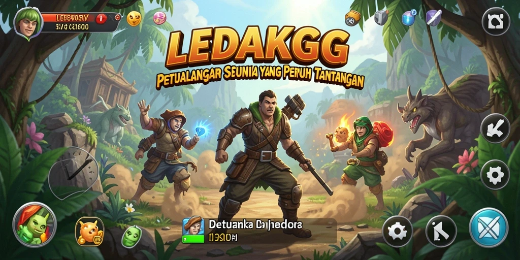 Tangkapan layar gameplay LEDAKGG menampilkan aksi seru dan lingkungan yang kaya.