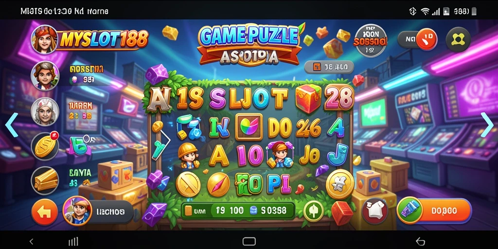 Screenshot gameplay MYSLOT188 menunjukkan berbagai teka-teki menarik.