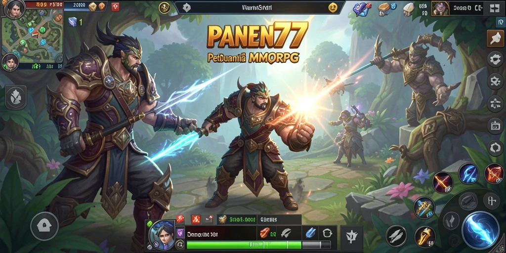 Screenshot utama PANEN77 menampilkan aksi seru dalam gameplay MMORPG.