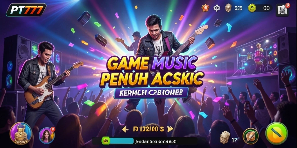 Screenshot gameplay PT777 menunjukkan keseruan bermain musik yang menantang.