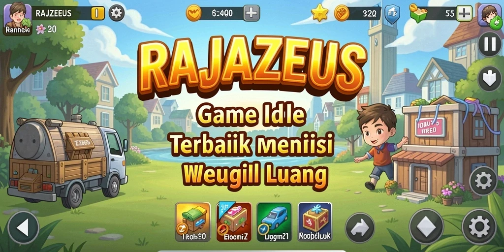 Tampilan gameplay RAJAZEUS yang menarik dan penuh warna.