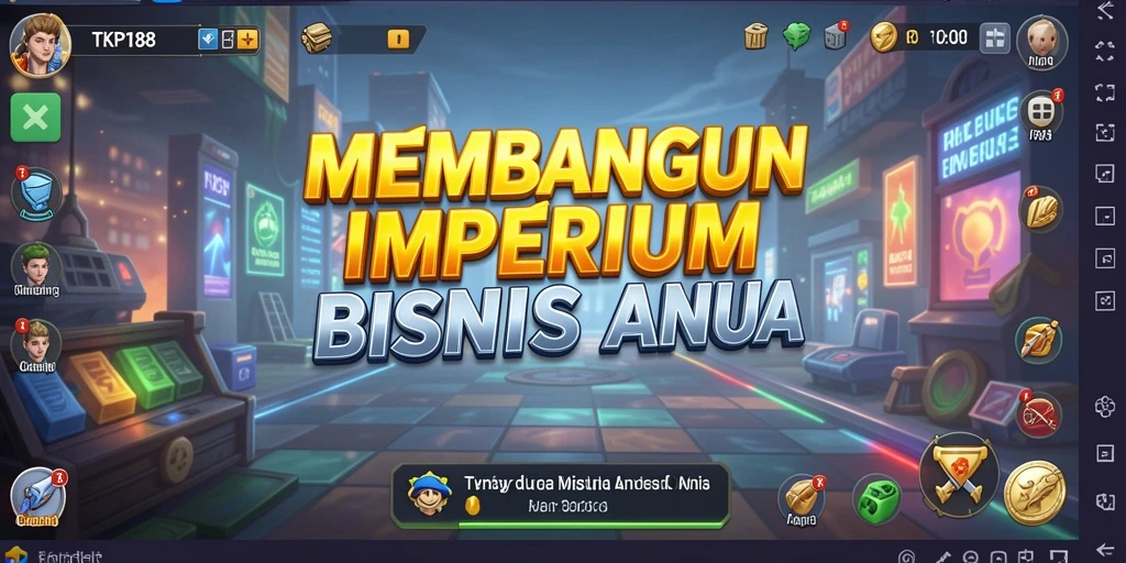 Tampilan gameplay TKP188 yang seru saat membangun bisnis.