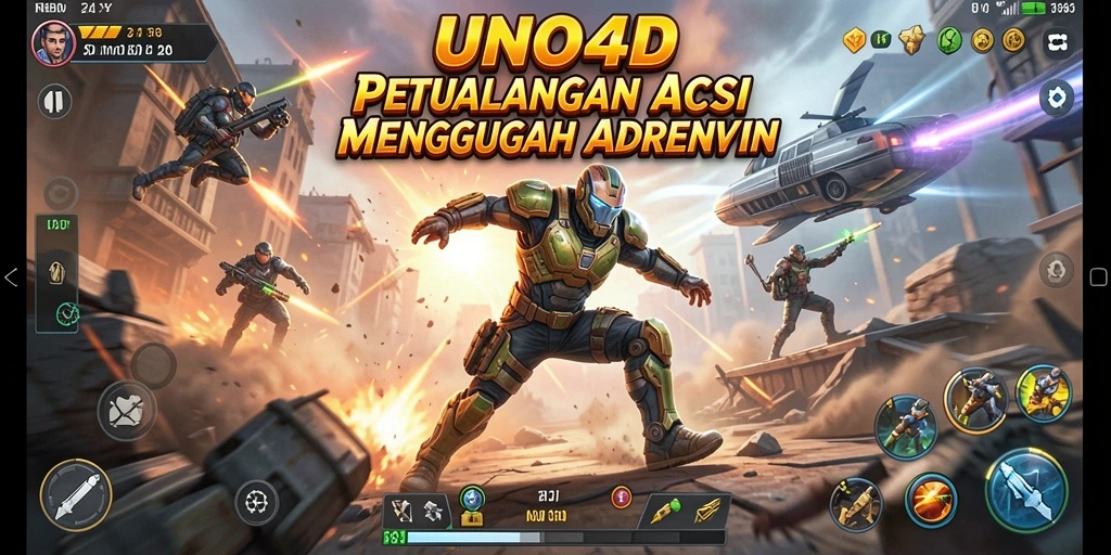 Tampilan gameplay seru dalam aksi mendebarkan UNO4D.